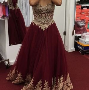 maroon and gold prom